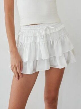 day + moon White Skort Women's sz S Layered